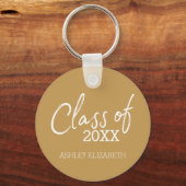 ADD YOUR YEAR卒業パーティー金ゴールドのクラス キーホルダー (正面)