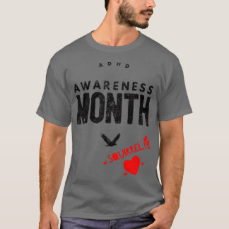 ADDADHD認識度月は10月リス1 Tシャツ
