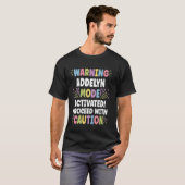 ADDELYN名パーソナライズされた可愛いおもしろいカスタムADDELY Tシャツ (正面フル)