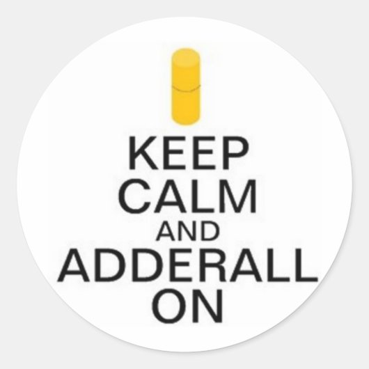 Adderallステッカー ラウンドシール (正面)