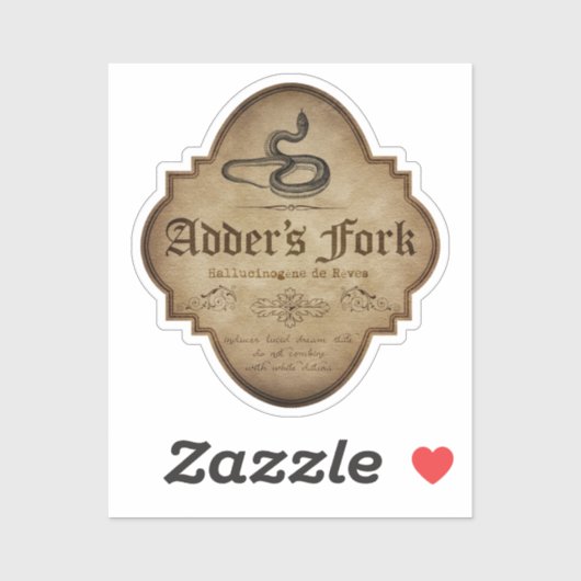 Adder's Fork Apothecary DC シール (シート)