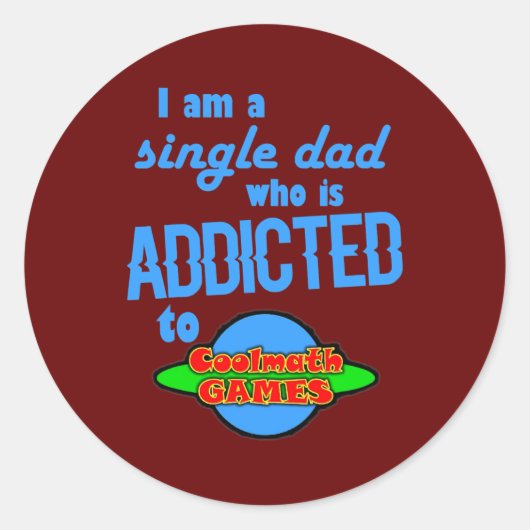 addicted to Cool Math Games  ラウンドシール (正面)