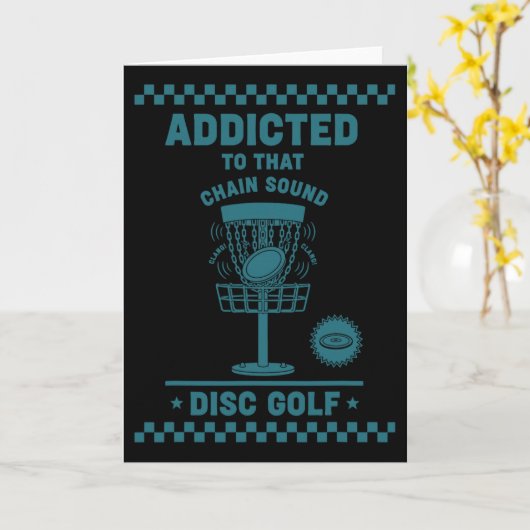 Addicted To That Chain Sound Disc Golf Flying Disc カード (黄色い花)