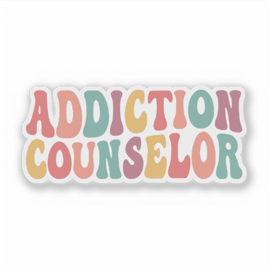 Addiction Counselor シール (正面)