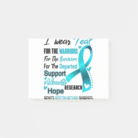 Addiction Recovery Awareness Month Ribbon Gifts ポストイット (正面)