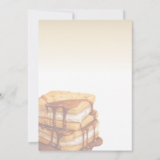 Adding S'more Love Invitation, Baby Shower 招待状 (裏面)