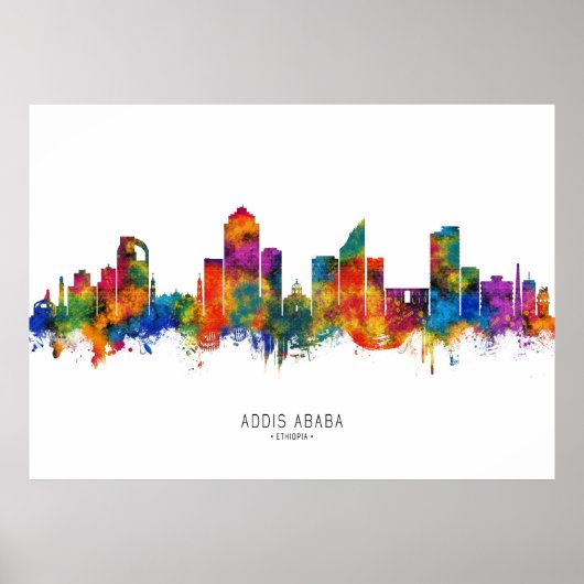 Addis Ababa Ethiopia skyline ポスター (正面)