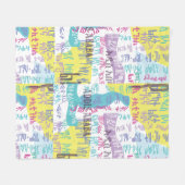 Addis Ababa Sefer フリースブランケット (正面(横))