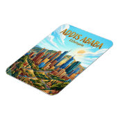 Addis Ababa Skyline Ethiopia マグネット (左側)