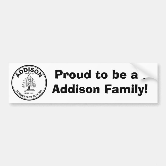 Addisonのバンパーステッカー バンパーステッカー (正面)