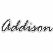 Addisonの名前、Addisonの名前 シール (正面)
