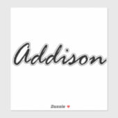Addisonの名前、Addisonの名前 シール (シート)