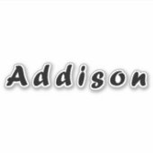 Addisonの名前、Addisonの名前 シール (正面)