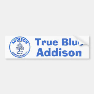 Addisonの青いバンパーステッカー バンパーステッカー