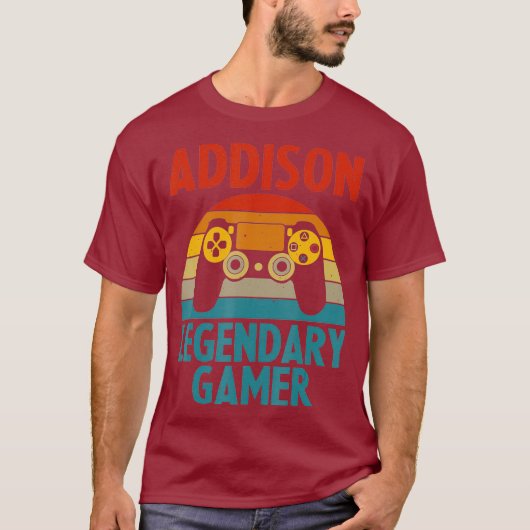ADDISONギフトネームパーソナライズされたゲおもしろいームギーク Tシャツ (正面)