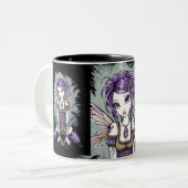"Addison"の霧深いトンボの妖精のマグ ツートーンマグカップ (正面左)