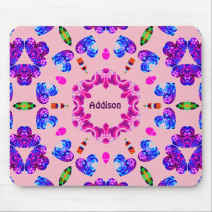 ADDISON～キラキラするハートパターンパーソナライズされた～ マウスパッド