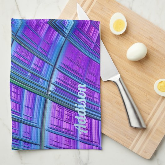 ADDISON ~ Purple Green Blue ~ ORIGINAL Kitchen  キッチンタオル (四つ折り)