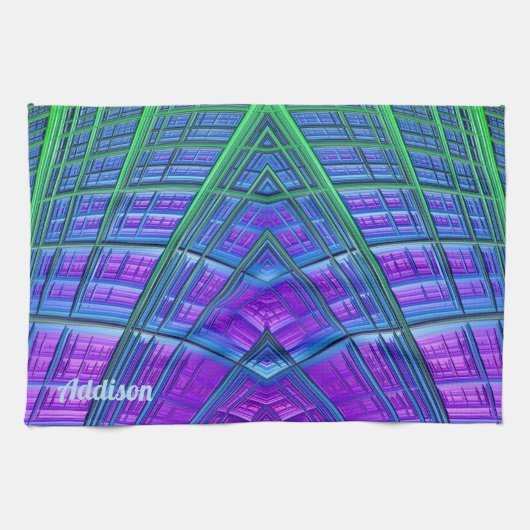 ADDISON ~ Purple Green Blue ~ ORIGINAL Kitchen  キッチンタオル (横)