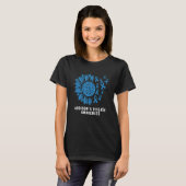 Addison s disease Awareness sunflower with Blue Ri Tシャツ (正面フル)