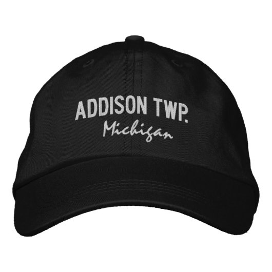 Addison Twp. Michigan Embroidered Baseball Hat 刺繍入りキャップ (正面)