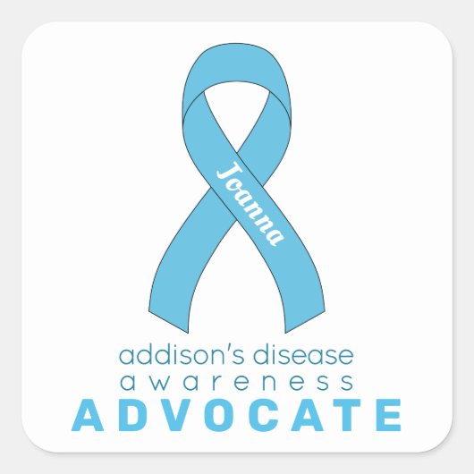 Addison's Disease Advocate White Squareステッカー スクエアシール (正面)