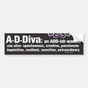 ADDivaのバンパーステッカー-黒 バンパーステッカー