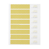 ADDRESSミニマルシンプルモダン型マスタード黄色 ラップアラウンドラベル (シート)