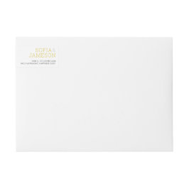 ADDRESSミニマルシンプルモダン型マスタード黄色 ラップアラウンドラベル