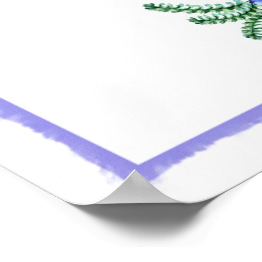 Address an Envelope Succulent Bridal Shower ポスター (角)