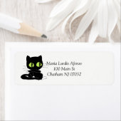 Address Labels Cats Black ラベル (インサイチュ)