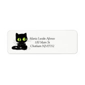 Address Labels Cats Black ラベル (正面)