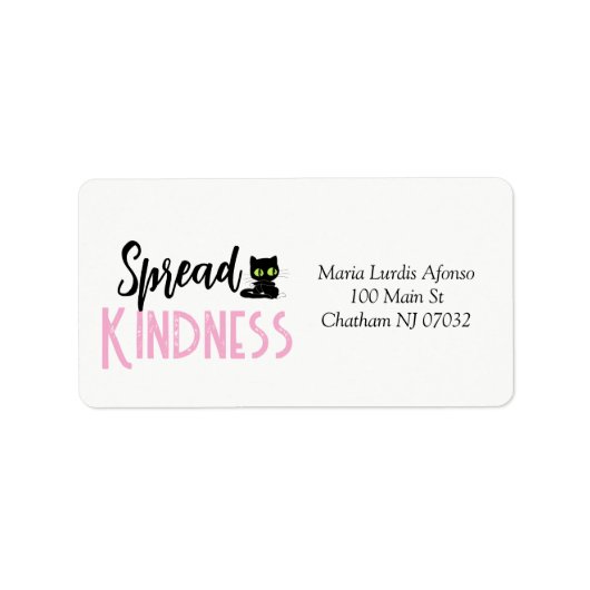 Address Labels Cats Spread Kindness  ラベル (正面)