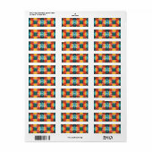 Address labels colorful geometric seamless pattern ラベル (フルシート)