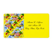 Address Return Labels Boysハッピーバースデー ラベル (正面)