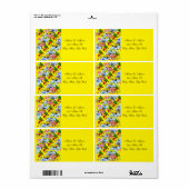 Address Return Labels Boysハッピーバースデー ラベル (フルシート)