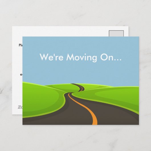 Address Road Movingのカスタム変更を移動中 案内ポストカード (正面/裏面)
