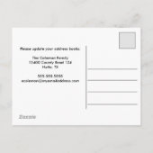 Address Road Movingのカスタム変更を移動中 案内ポストカード (裏面)