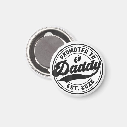 Addy Est 2025パパに昇進Gift New Dad マグネット (正面/裏面)