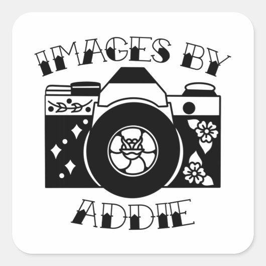 Adeeスタンプによる画像 スクエアシール (正面)