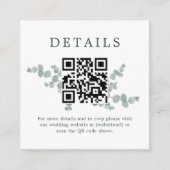 Adelaide結婚のQRコード エンクロージャーカード (正面)