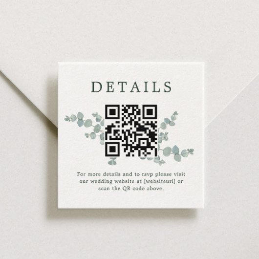 Adelaide結婚のQRコード エンクロージャーカード