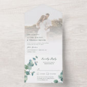 Adelaide結婚式招待状とポストカードRSVP オールインワン招待状 (内側)