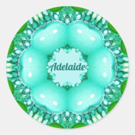 ADELAIDE ～明るい抽象芸術フラクタル模様～ ラウンドシール
