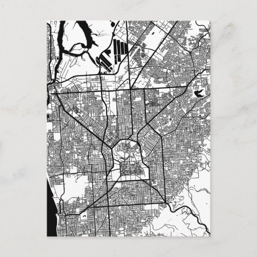 Adelaide Australia City Map ポストカード (正面)