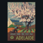Adelaide, Australia Vintage Travelポスター ポスター<br><div class="desc">アデレード、オーストラリア・ヴィンテージ旅行のポスターは、開花したアーモンドの木を特集。</div>