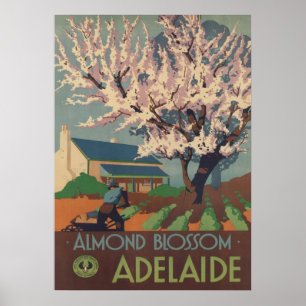 Adelaide, Australia Vintage Travelポスター ポスター