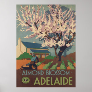 Adelaide, Australia Vintage Travelポスター ポスター