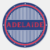 Adelaide City Pride Emblem – Australian Identity ラウンドシール (正面)