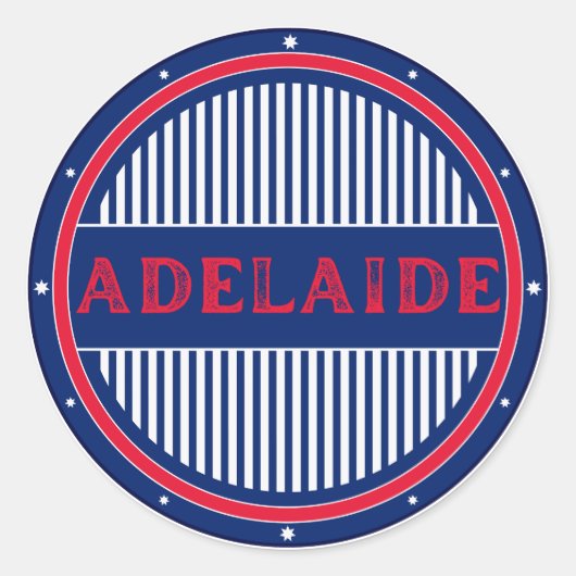 Adelaide City Pride Emblem – Australian Identity ラウンドシール (正面)
